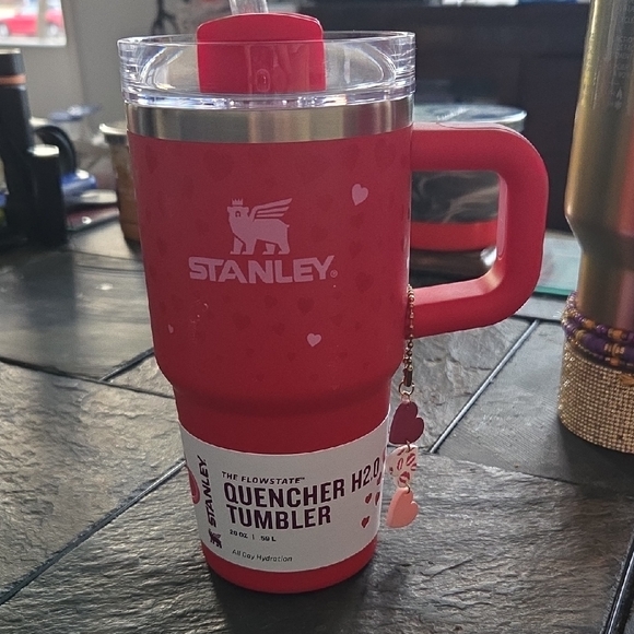 Stanley Other - Stanley 2025 Valentine's Release 20oz Quencher H2.0 Tumbler With Charm
